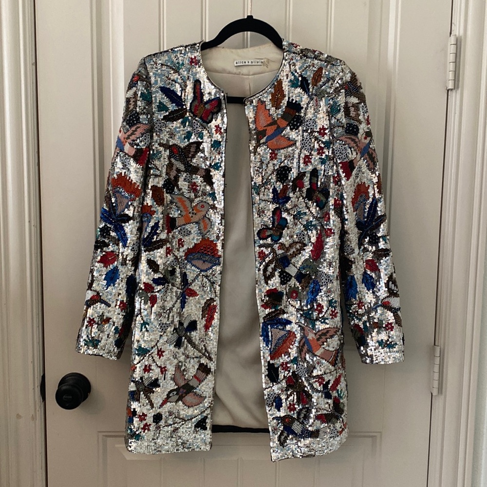 Alice and Olivia sequin blazer